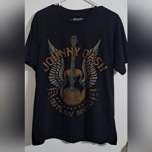 Old Navy Black Collectabilitees Johnny Cash Guitar Wings T-Shirt